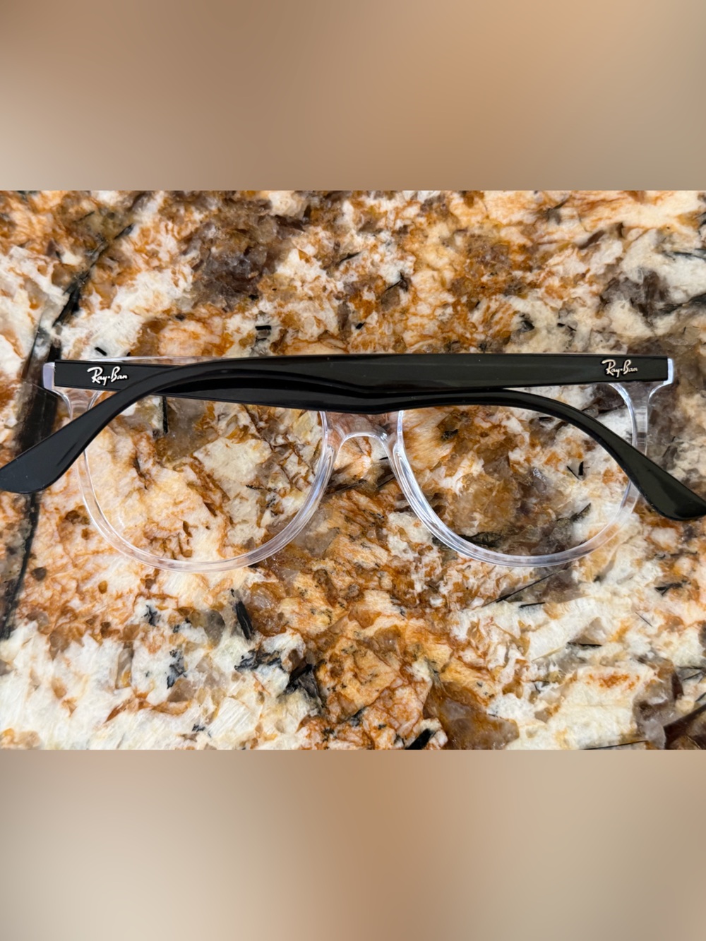 Unisex Ray-Ban Clear Frame Glasses w/ Black Arms - RX or Sunglasses! *Frame Only - Picture 2 of 4